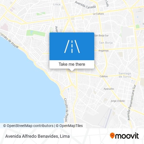 Avenida Alfredo Benavides map