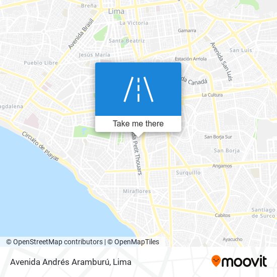 Avenida Andrés Aramburú map