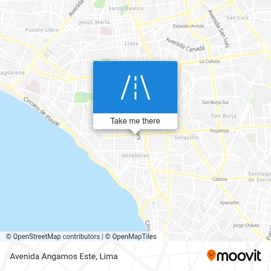 Avenida Angamos Este map