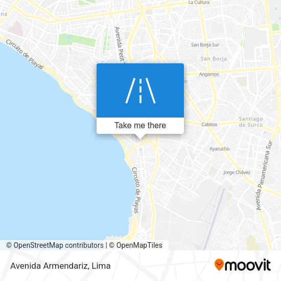 Avenida Armendariz map