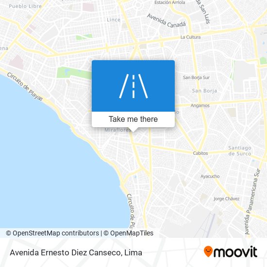 Avenida Ernesto Diez Canseco map