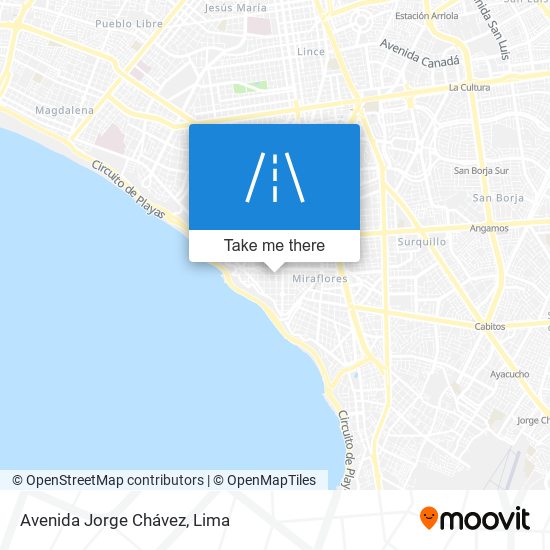Avenida Jorge Chávez map