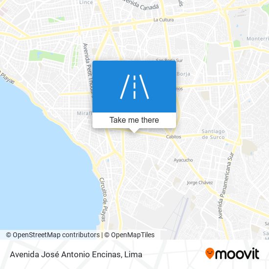 Mapa de Avenida José Antonio Encinas