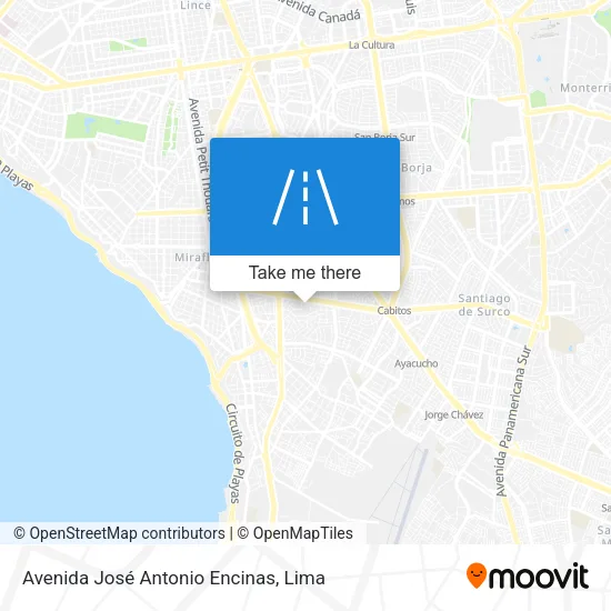 Avenida José Antonio Encinas map