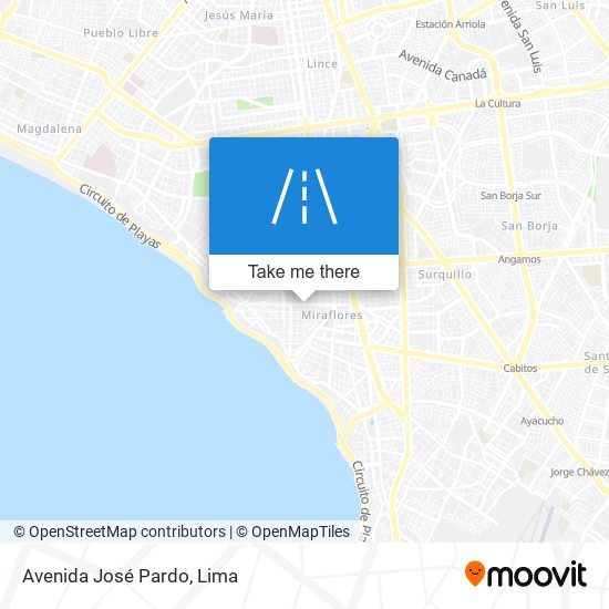 Avenida José Pardo map