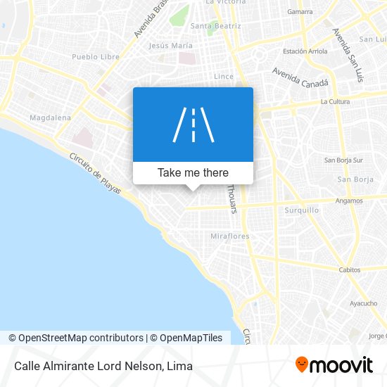 Calle Almirante Lord Nelson map
