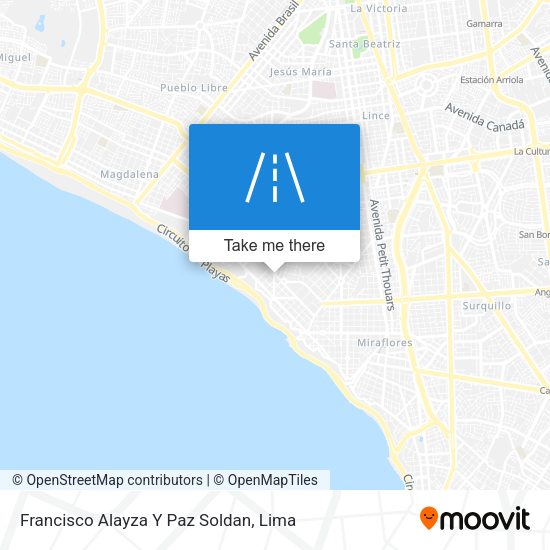 Francisco Alayza Y Paz Soldan map