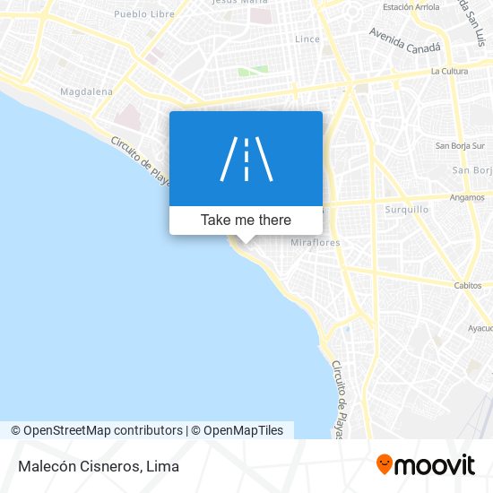 Malecón Cisneros map