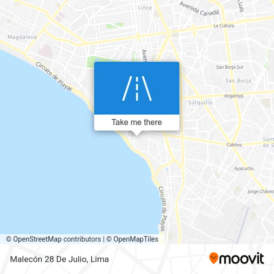 Malecón 28 De Julio map