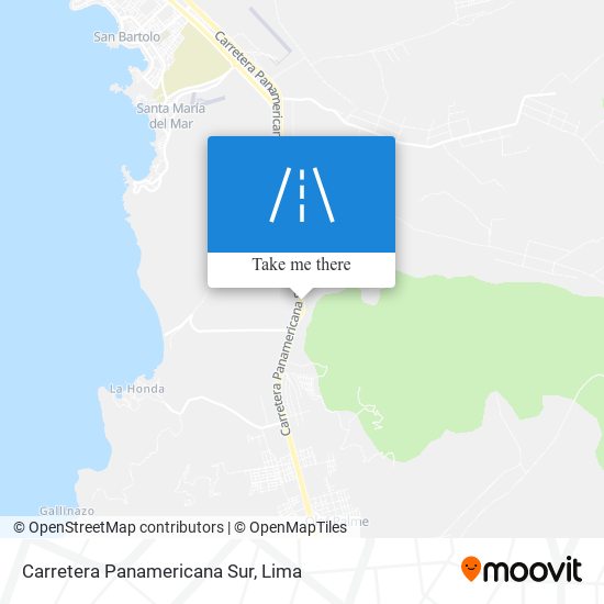Mapa de Carretera Panamericana Sur