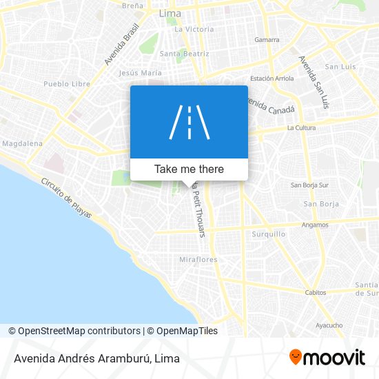 Avenida Andrés Aramburú map