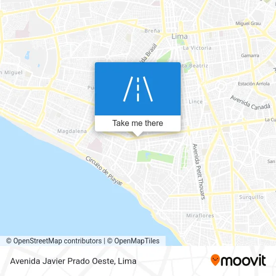 Avenida Javier Prado Oeste map