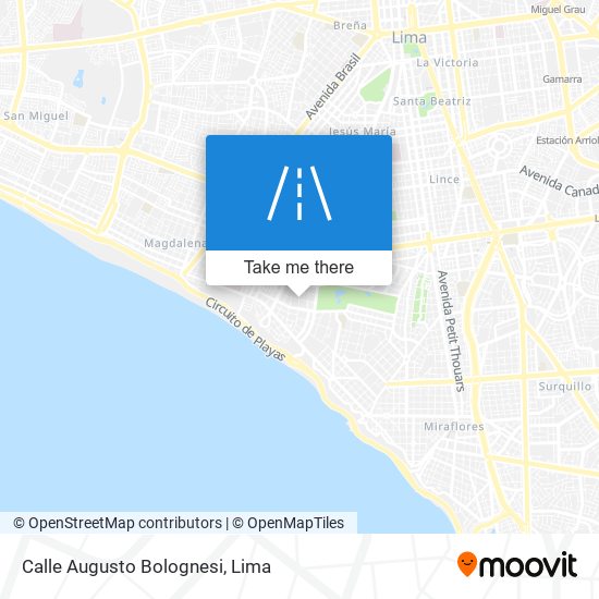 Mapa de Calle Augusto Bolognesi