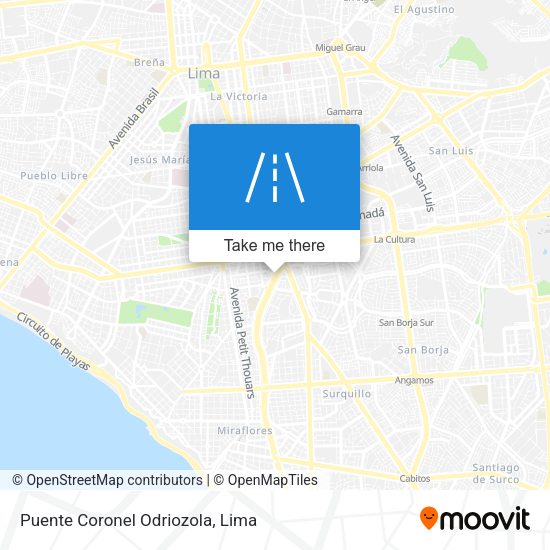 Puente Coronel Odriozola map