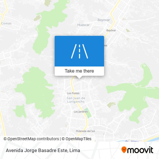 Avenida Jorge Basadre Este map