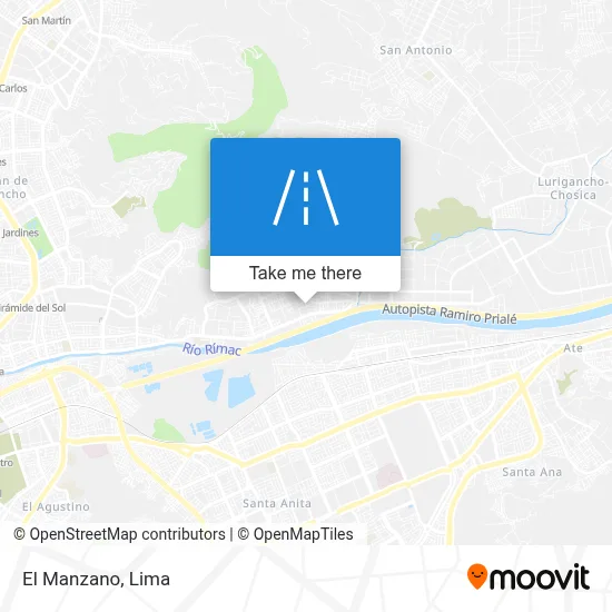 El Manzano map