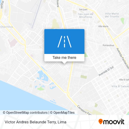 Victor Andres Belaunde Terry map