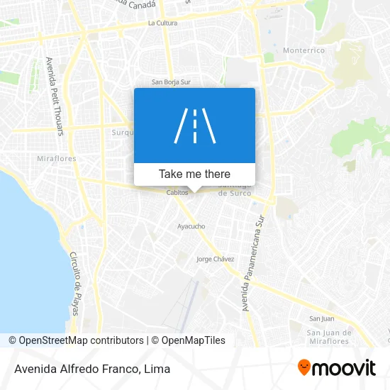 Avenida Alfredo Franco map