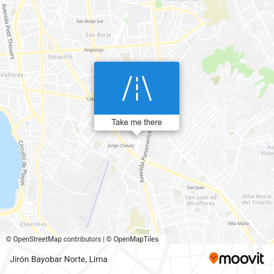 Jirón Bayobar Norte map