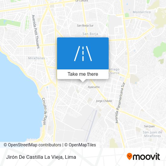 Jirón De Castilla La Vieja map