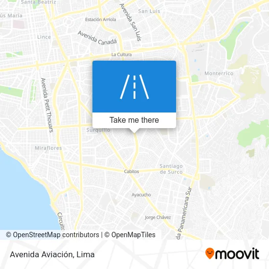 Avenida Aviación map