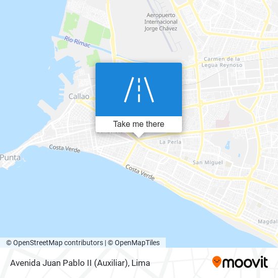 Avenida Juan Pablo II (Auxiliar) map