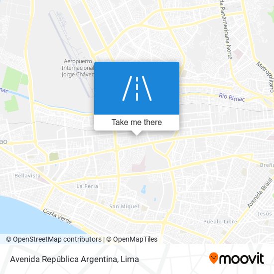 Mapa de Avenida República Argentina