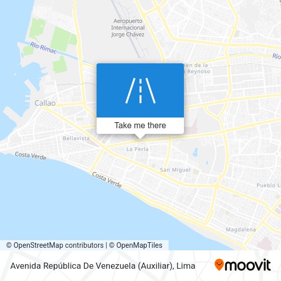 Avenida República De Venezuela (Auxiliar) map