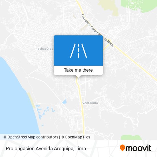 Mapa de Prolongación Avenida Arequipa