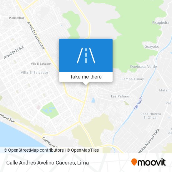 Mapa de Calle Andres Avelino Cáceres