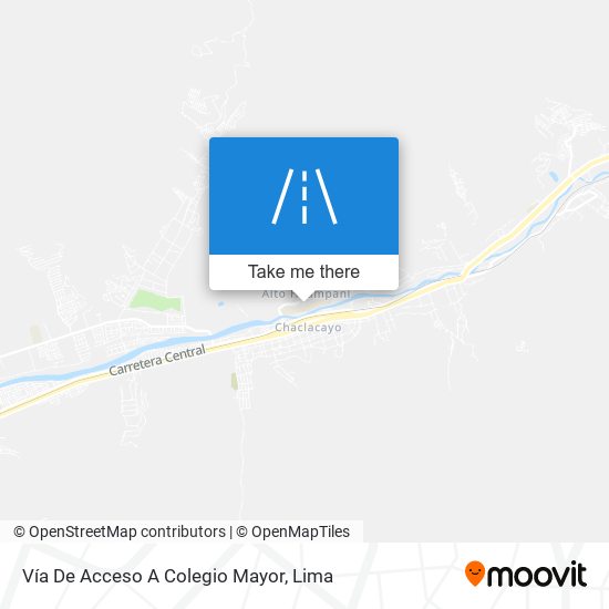 Vía De Acceso A Colegio Mayor map