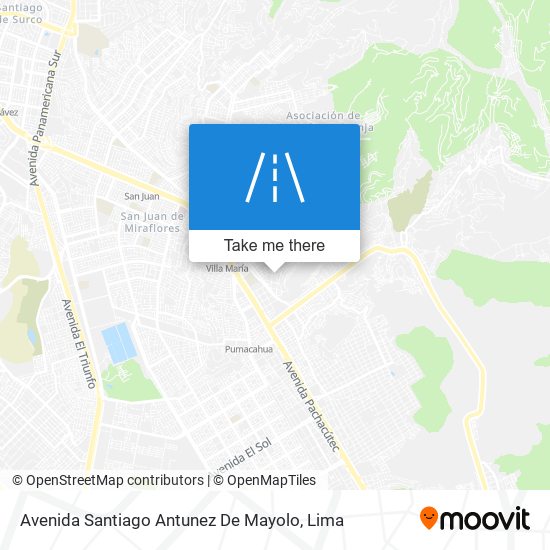 Mapa de Avenida Santiago Antunez De Mayolo