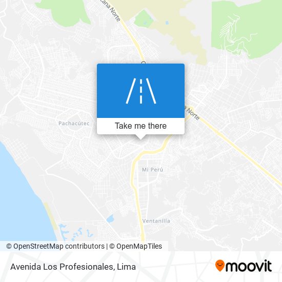 Avenida Los Profesionales map