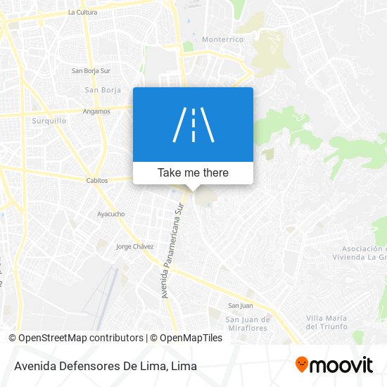 Avenida Defensores De Lima map