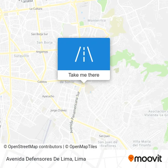 Avenida Defensores De Lima map