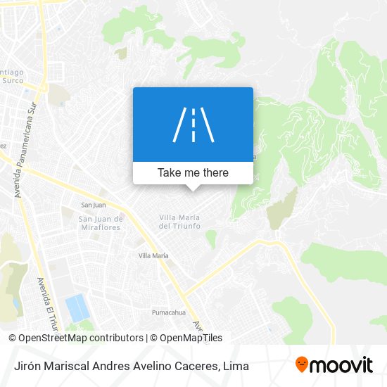 Jirón Mariscal Andres Avelino Caceres map