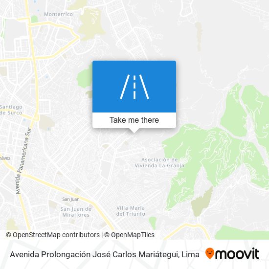 Avenida Prolongación José Carlos Mariátegui map