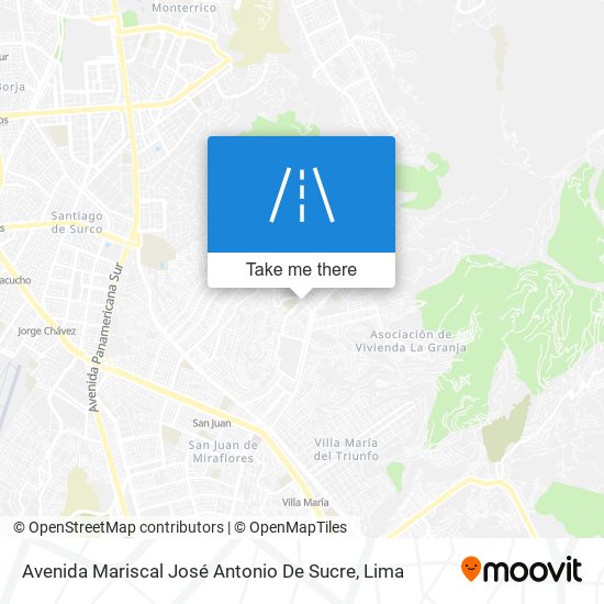 Mapa de Avenida Mariscal José Antonio De Sucre