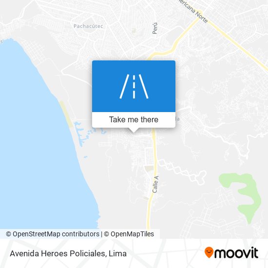 Avenida Heroes Policiales map