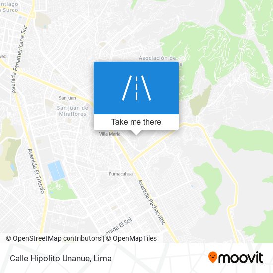 Mapa de Calle Hipolito Unanue