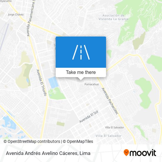 Avenida Andrés Avelino Cáceres map