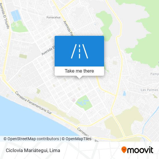 Ciclovía Mariátegui map