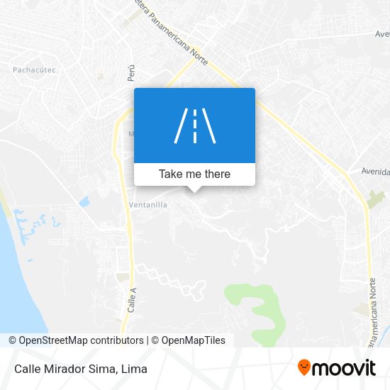 Mapa de Calle Mirador Sima