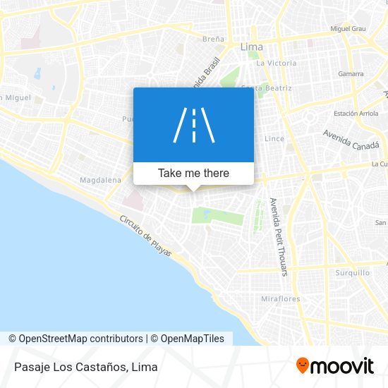 Mapa de Pasaje Los Castaños