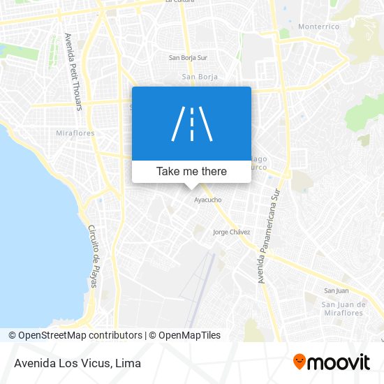Avenida Los Vicus map