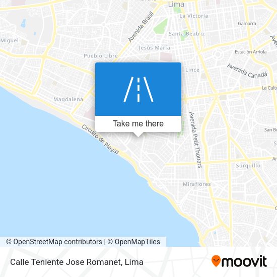 Calle Teniente Jose Romanet map