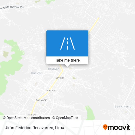 Mapa de Jirón Federico Recavarren