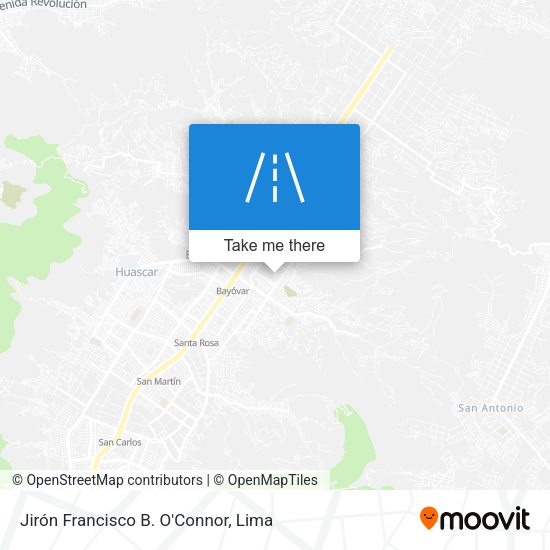 Jirón Francisco B. O'Connor map