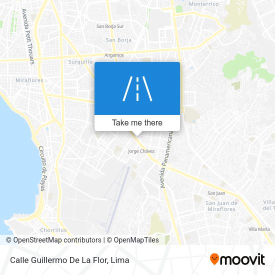 Mapa de Calle Guillermo De La Flor