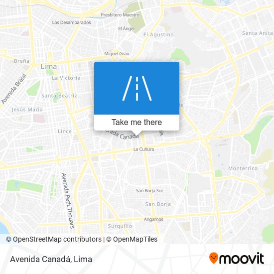 Avenida Canadá map